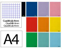 Libreta liderpapel smart a4 32 hojas 75gr cuadro 4mm con margen colores surtidos