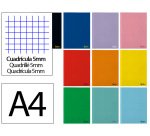 Libreta liderpapel smart a4 48 hojas 75gr cuadro 5mm con margen colores surtidos