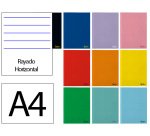 Libreta liderpapel smart a4 48 hojas 75gr horizontal con doble margen colores surtidos