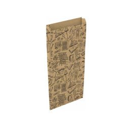 Sobre papel basika kraft reciclado con fuelle estampado libreria tamaño s 150x300 mm paquete de 25 unidades