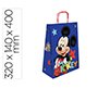 Bolsa para regalo basika papel celulosa 90 g mickey con asa retorcida tamaño l 320x140x400 mm