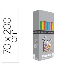 Papel de regalo basika 10 colores rollo ancho 70 cm longitud 2 m colores surtidos gramaje 60 g