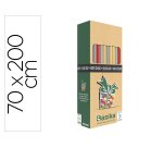 Papel de regalo basika kraft colores rollo ancho 70 cm longitud 2 m colores surtidos gramaje 50 g