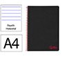 Cuaderno espiral liderpapel a4 wonder tapa plastico 80h 90gr rayado horizontal con margen color negro