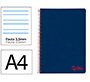 Cuaderno espiral liderpapel a4 wonder tapa plastico 80h 90gr pauta ancha 3,5mm con margen color azul marino