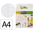 Bloc musica y canto liderpapel pentagrama interlineado 2 mm cuadricula 5mm din a4 24 hojas 100g/m2