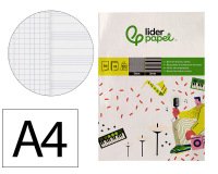 Bloc musica y canto liderpapel pentagrama interlineado 2 mm cuadricula 5mm din a4 24 hojas 100g/m2