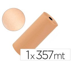 Papel kraft liderpapel marron bobina 1 m x 357 m especial para embalaje peso 25 kg