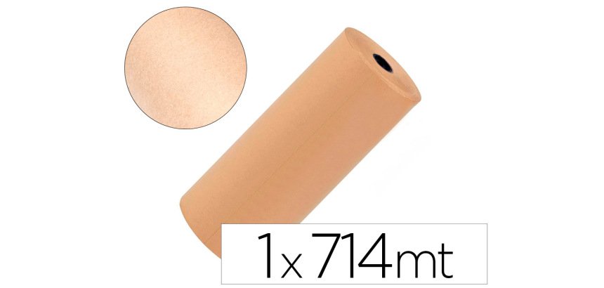 Papel kraft liderpapel marron bobina 1 m x 714 m especial para embalaje peso 50 kg