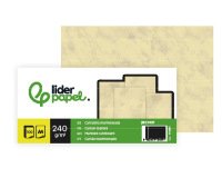 Cartulina marmoleada liderpapel din a4 240gr crema claro paquete de 100 hojas
