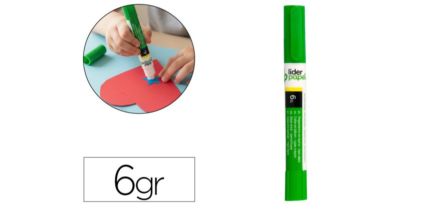 Pegamento liderpapel en barra 6 g boligrafo con clip