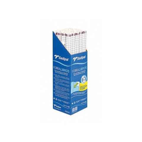 Rollo plastico adhesivo sadipal 0.50x1.50 m 50 mc forralibros removible 1 año