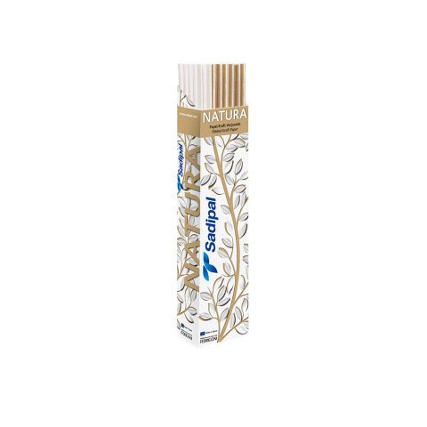 Papel kraft sadipal natura 1x3 m gramaje 70 gr expositor de 18 rollos color marron + 6 rollos color