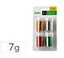 Purpurina liderpapel biodegradable fantasia bote 7 gr colores metalicos surtidos blister de 4 unidades