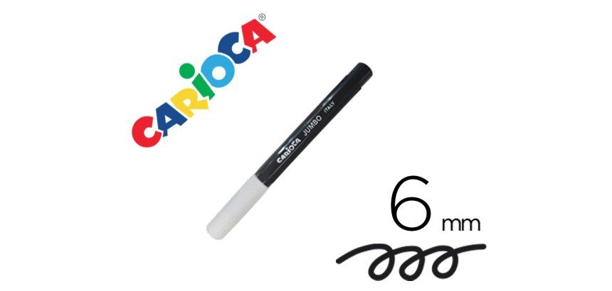 Rotulador carioca jumbo lavable negro punta gruesa 6 mm