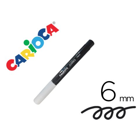 Rotulador carioca jumbo lavable negro punta gruesa 6 mm