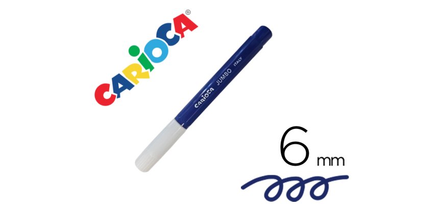 Rotulador carioca jumbo lavable azul punta gruesa 6 mm