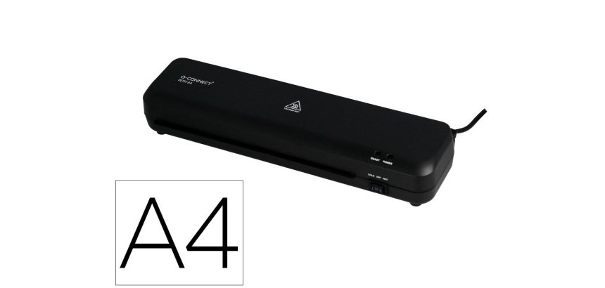 Plastificadora q-connect compacta kf19061 din a4 plastificado caliente/frio luces ready/power 2 rodillos