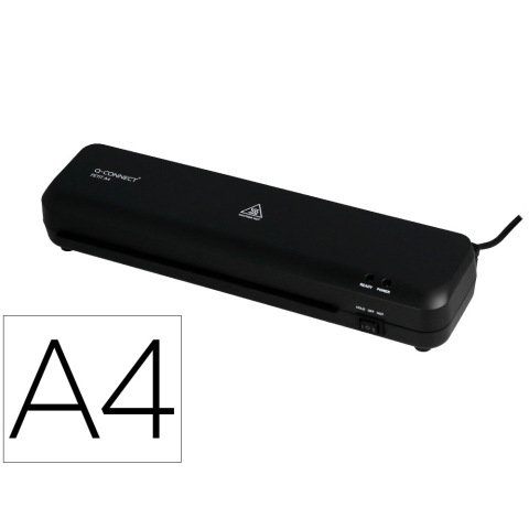 Plastificadora q-connect compacta kf19061 din a4 plastificado caliente/frio luces ready/power 2 rodillos