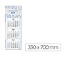 Calendario pared liderpapel 3 meses vistas 2026 plegable 33x70 cm papel 90 gr