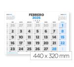 Calendario pared liderpapel clasico 2026 lomo engomado 44x32 cm papel 128 gr
