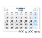 Calendario pared liderpapel clasico 2026 lomo engomado 60x40 cm papel 105 gr
