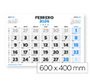 Calendario pared liderpapel clasico 2026 lomo engomado 60x40 cm papel 105 gr