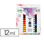 Pintura al oleo liderpapel caja de 24 tubos de aluminio de 12 ml colores surtidos