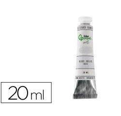 Pintura al oleo liderpapel tubo de aluminio de 20 ml color blanco titanio