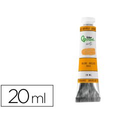 Pintura al oleo liderpapel tubo de aluminio de 20 ml color amarillo naranja