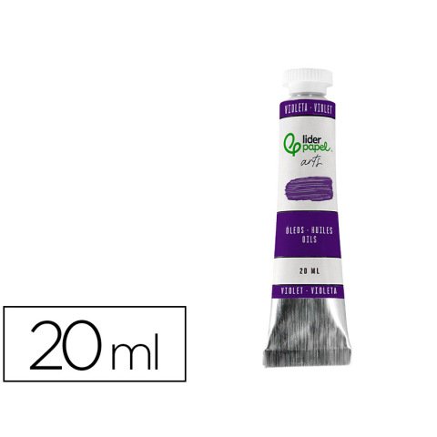 Pintura al oleo liderpapel tubo de aluminio de 20 ml color violeta