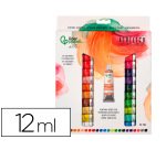 Pintura acrilica liderpapel caja de 24 tubos de aluminio de 12 ml colores surtidos