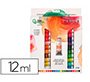 Pintura acrilica liderpapel caja de 24 tubos de aluminio de 12 ml colores surtidos