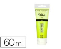 Pintura acrilica liderpapel tubo de plastico de 60 ml color verde limon