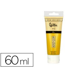 Pintura acrilica liderpapel tubo de plastico de 60 ml color amarillo napoles
