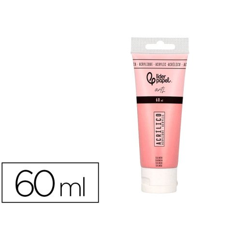 Pintura acrilica liderpapel tubo de plastico de 60 ml color salmon