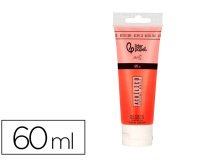 Pintura acrilica liderpapel tubo de plastico de 60 ml color rojo bermellon