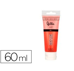 Pintura acrilica liderpapel tubo de plastico de 60 ml color rojo bermellon