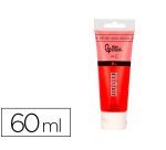 Pintura acrilica liderpapel tubo de plastico de 60 ml color rojo carmin