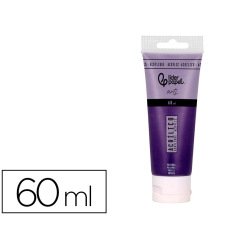 Pintura acrilica liderpapel tubo de plastico de 60 ml color purpura