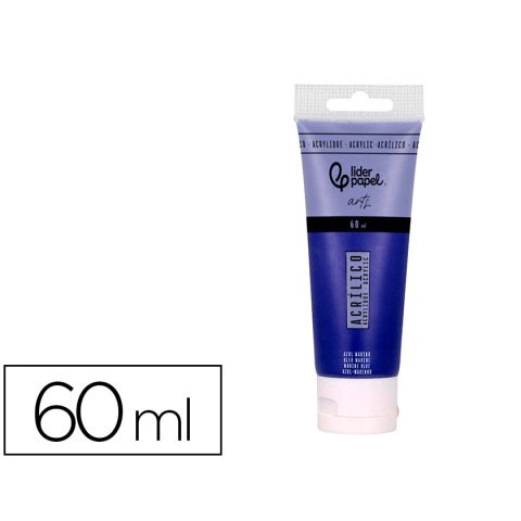Pintura acrilica liderpapel tubo de plastico de 60 ml color azul marino