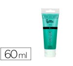 Pintura acrilica liderpapel tubo de plastico de 60 ml color verde turquesa