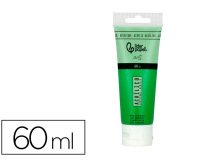 Pintura acrilica liderpapel tubo de plastico de 60 ml color verde permanente