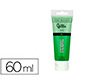 Pintura acrilica liderpapel tubo de plastico de 60 ml color verde permanente