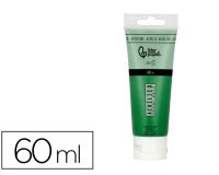 Pintura acrilica liderpapel tubo de plastico de 60 ml color verde oscuro