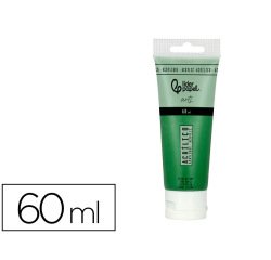 Pintura acrilica liderpapel tubo de plastico de 60 ml color verde oscuro