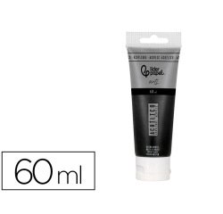 Pintura acrilica liderpapel tubo de plastico de 60 ml color negro marfil