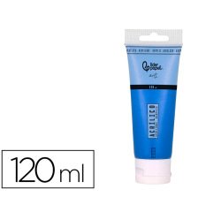Pintura acrilica liderpapel tubo de plastico de 120 ml color azul