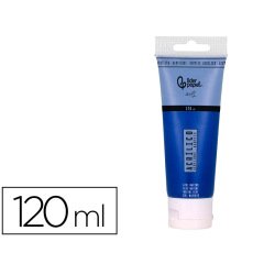 Pintura acrilica liderpapel tubo de plastico de 120 ml color azul marino