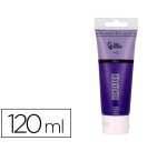 Pintura acrilica liderpapel tubo de plastico de 120 ml color purpura